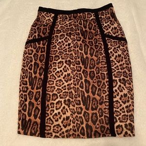 Top shop high waist leopard body con skirt
